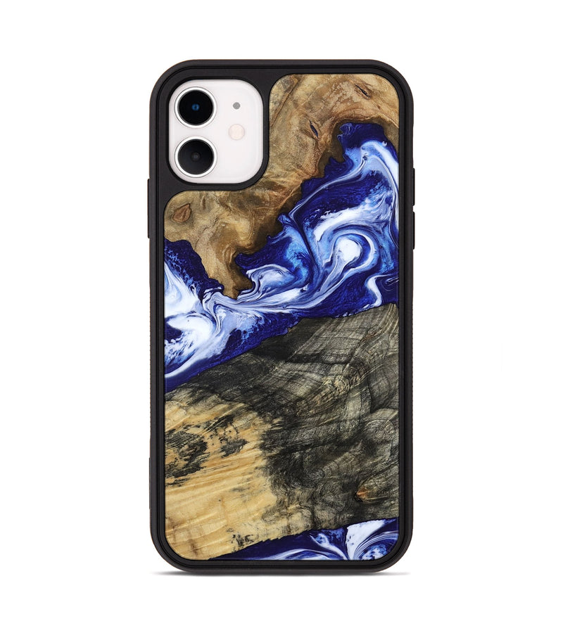 iPhone 11 Wood Phone Case - Maxwell (Blue, 800664)