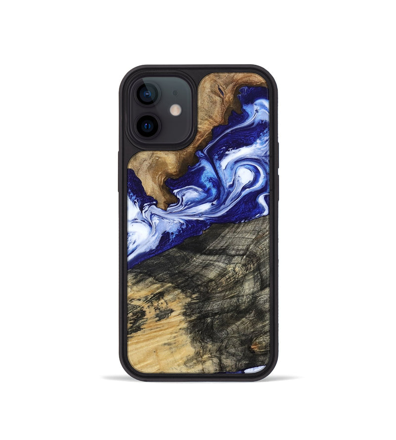 iPhone 12 mini Wood Phone Case - Maxwell (Blue, 800664)