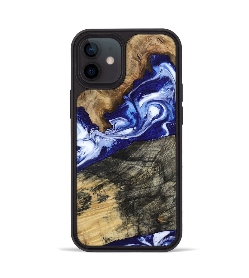 iPhone 12 Wood Phone Case - Maxwell (Blue, 800664)