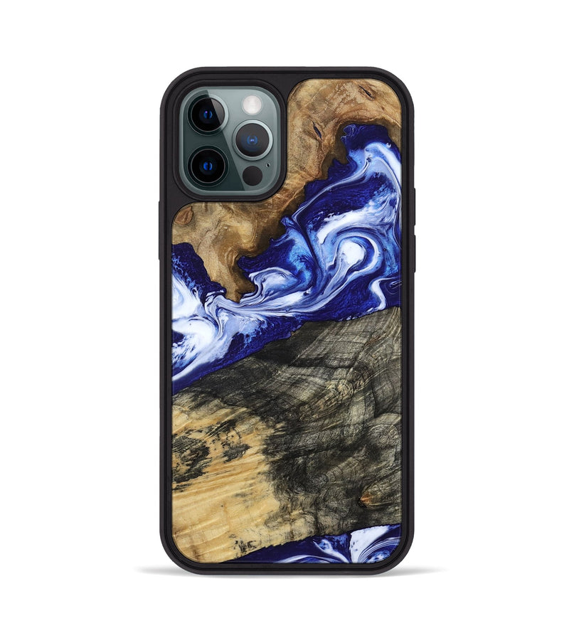 iPhone 12 Pro Wood Phone Case - Maxwell (Blue, 800664)