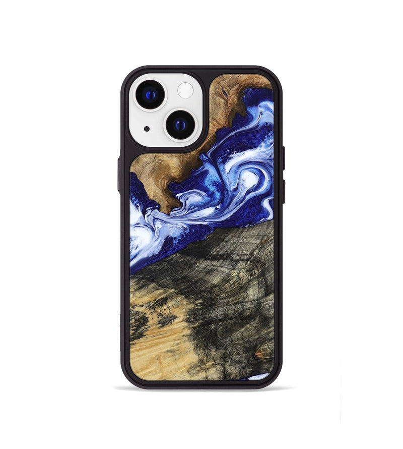 iPhone 13 mini Wood Phone Case - Maxwell (Blue, 800664)