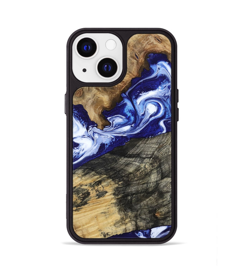iPhone 13 Wood Phone Case - Maxwell (Blue, 800664)