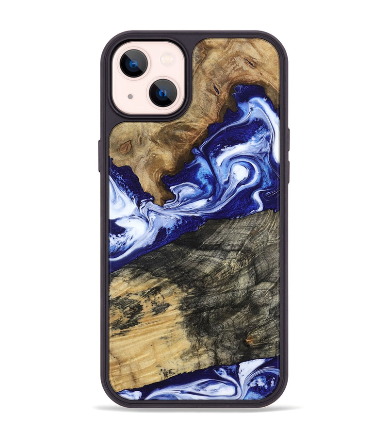 iPhone 14 Plus Wood Phone Case - Maxwell (Blue, 800664)
