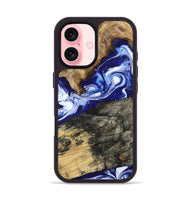 iPhone 16 Wood Phone Case - Maxwell (Blue, 800664)