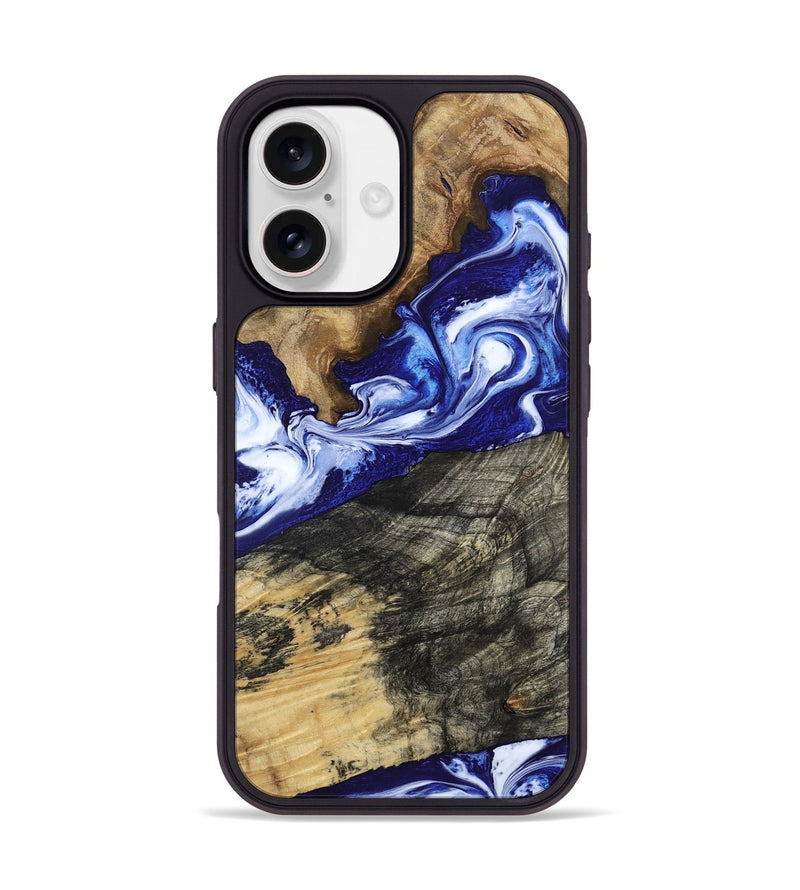 iPhone 17 Wood Phone Case - Maxwell (Blue, 800664)