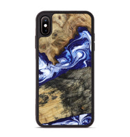 iPhone Xs Max Wood Phone Case - Maxwell (Blue, 800664)