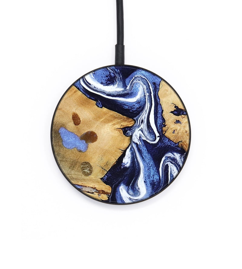 Circle Wood Wireless Charger - Zona (Blue, 800667)