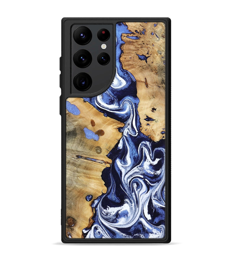 Galaxy S22 Ultra Wood Phone Case - Zona (Blue, 800667)