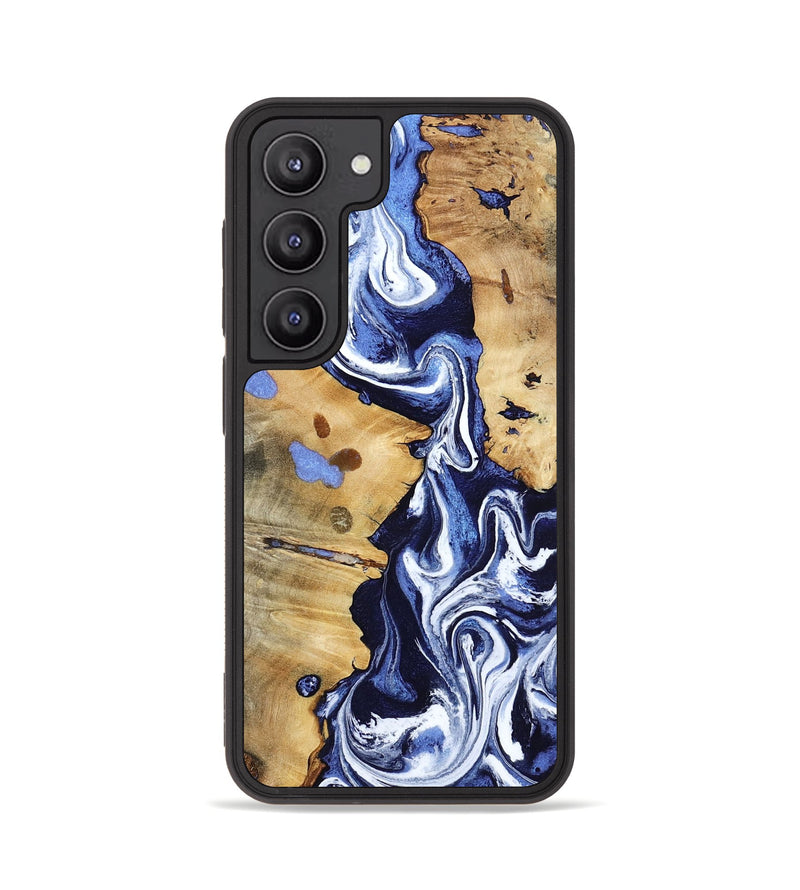 Galaxy S23 Wood Phone Case - Zona (Blue, 800667)