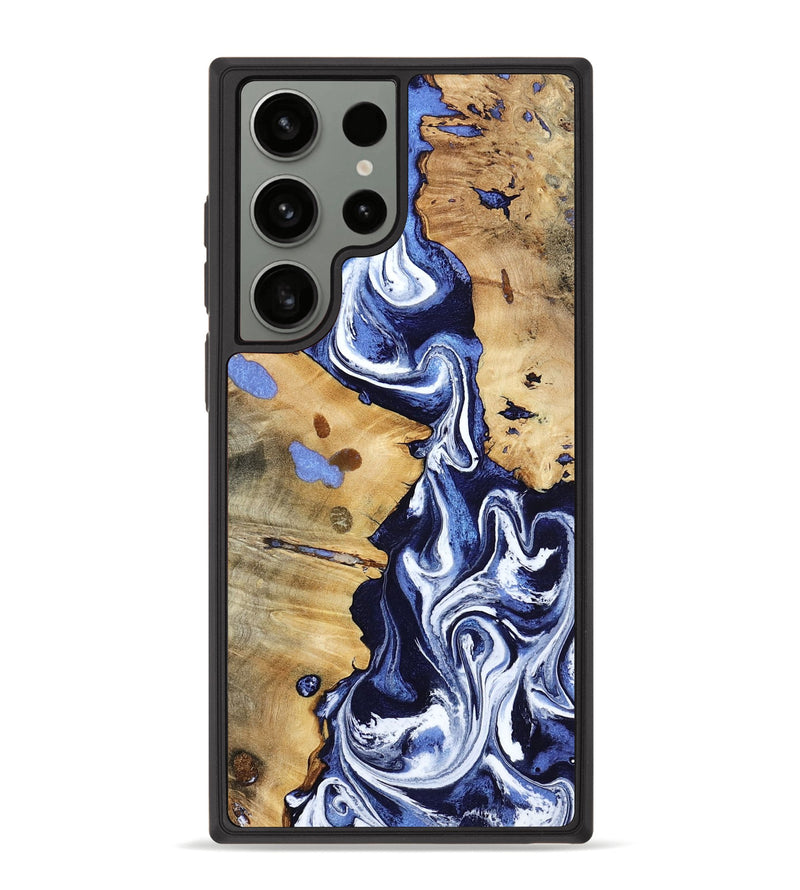 Galaxy S23 Ultra Wood Phone Case - Zona (Blue, 800667)
