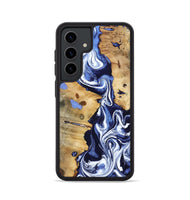 Galaxy S24 Wood Phone Case - Zona (Blue, 800667)