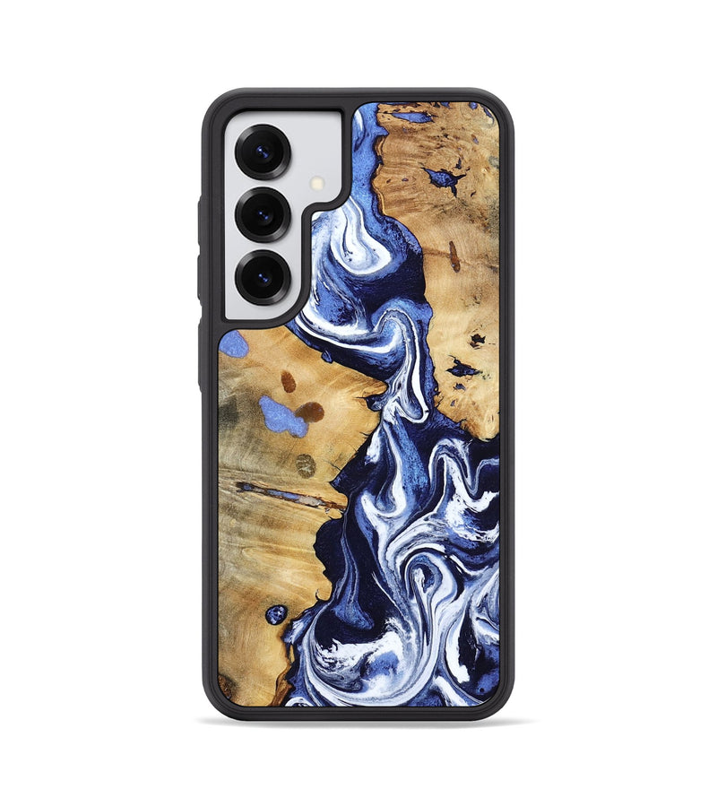 Galaxy S25 Wood Phone Case - Zona (Blue, 800667)