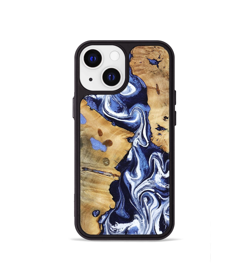 iPhone 13 mini Wood Phone Case - Zona (Blue, 800667)