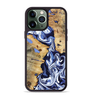 iPhone 13 Pro Max Wood Phone Case - Zona (Blue, 800667)
