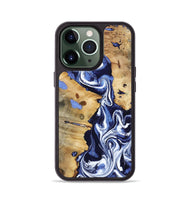 iPhone 13 Pro Wood Phone Case - Zona (Blue, 800667)