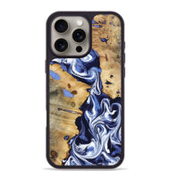 iPhone 16 Pro Max Wood Phone Case - Zona (Blue, 800667)