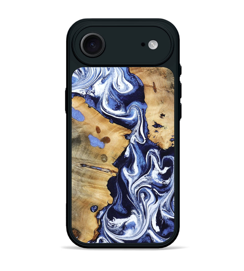 iPhone 17 Air Wood Phone Case - Zona (Blue, 800667)
