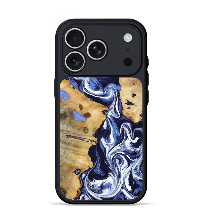 iPhone 17 Pro Wood Phone Case - Zona (Blue, 800667)