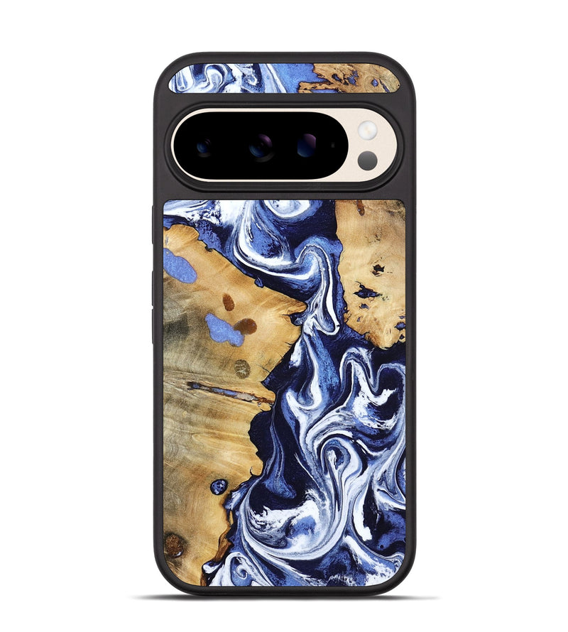 Pixel 10 Wood Phone Case - Zona (Blue, 800667)