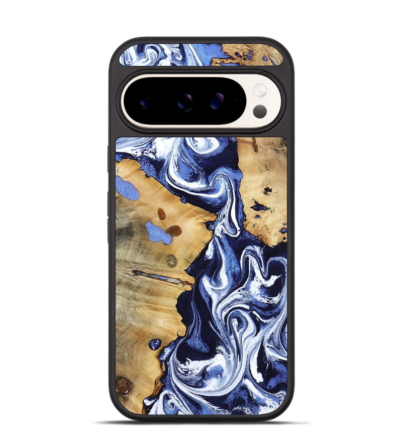 Pixel 9 Pro Wood Phone Case - Zona (Blue, 800667)