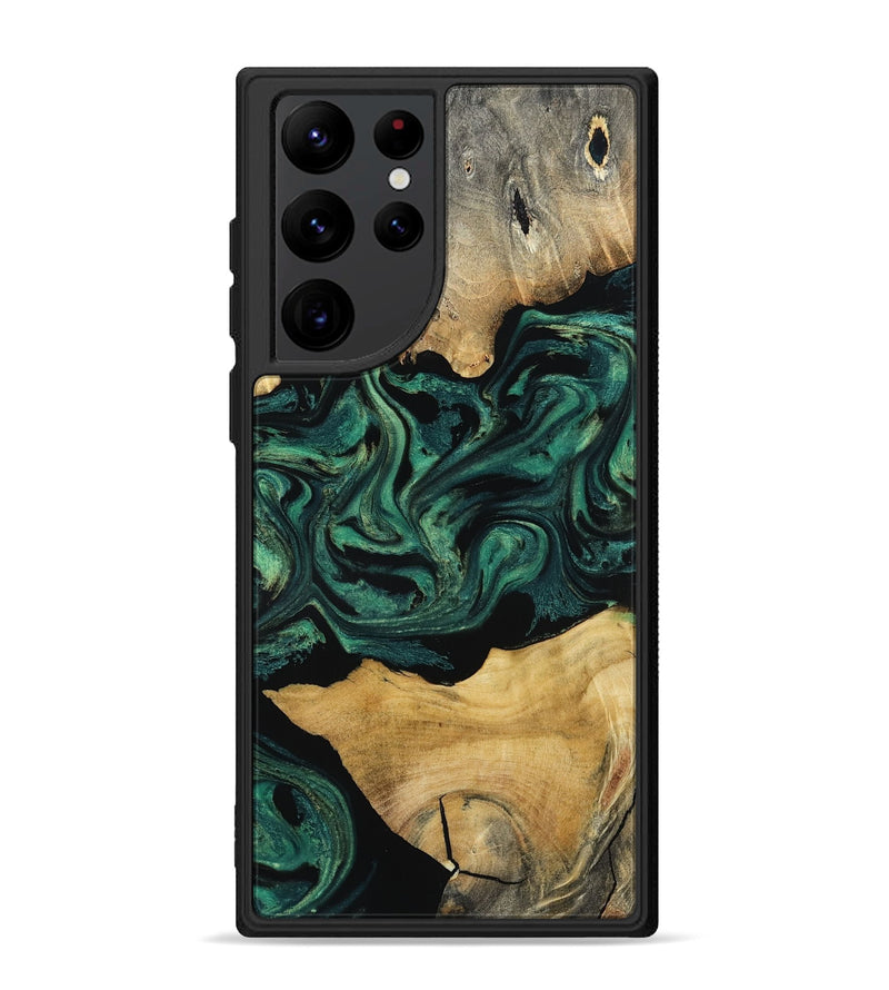Galaxy S22 Ultra Wood Phone Case - Jammie (Green, 800668)
