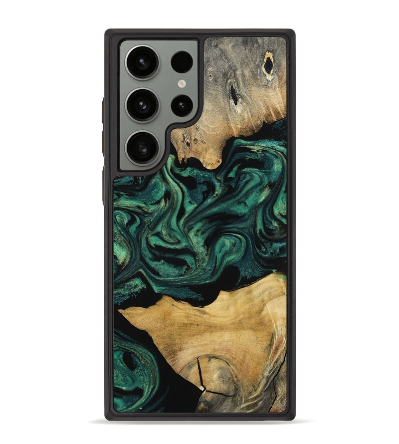 Galaxy S23 Ultra Wood Phone Case - Jammie (Green, 800668)