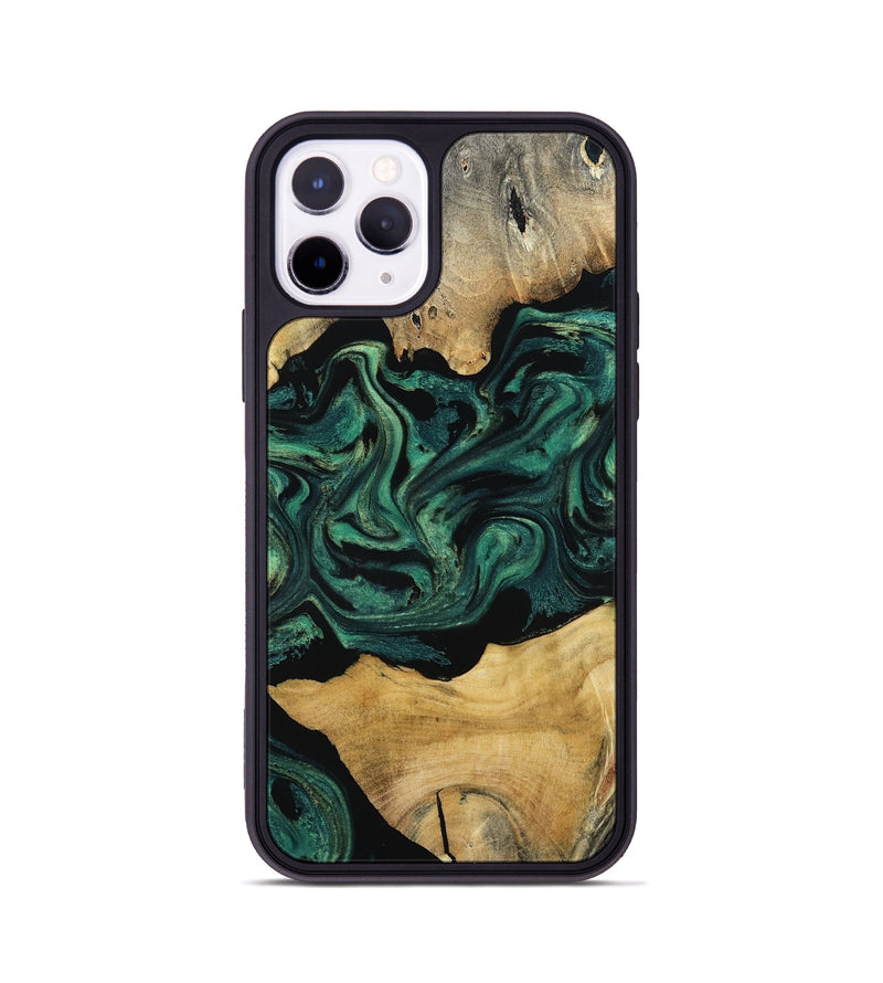 iPhone 11 Pro Wood Phone Case - Jammie (Green, 800668)