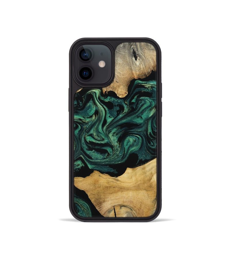 iPhone 12 mini Wood Phone Case - Jammie (Green, 800668)