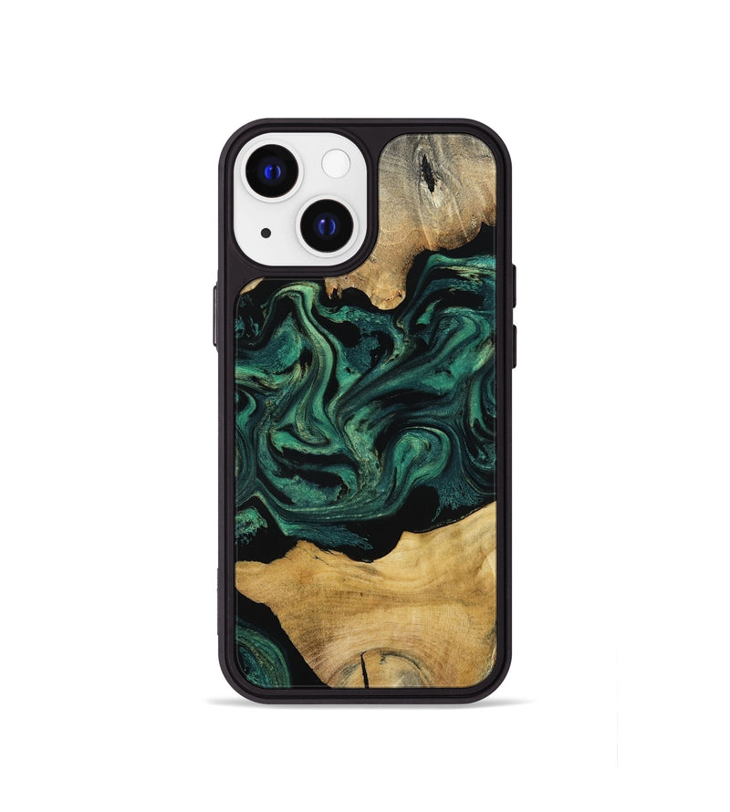 iPhone 13 mini Wood Phone Case - Jammie (Green, 800668)