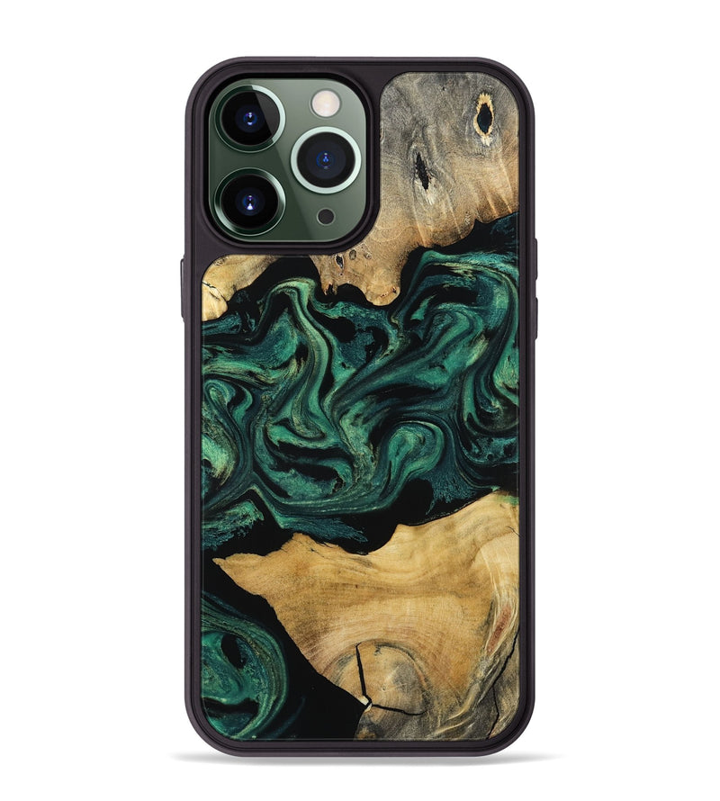 iPhone 13 Pro Max Wood Phone Case - Jammie (Green, 800668)