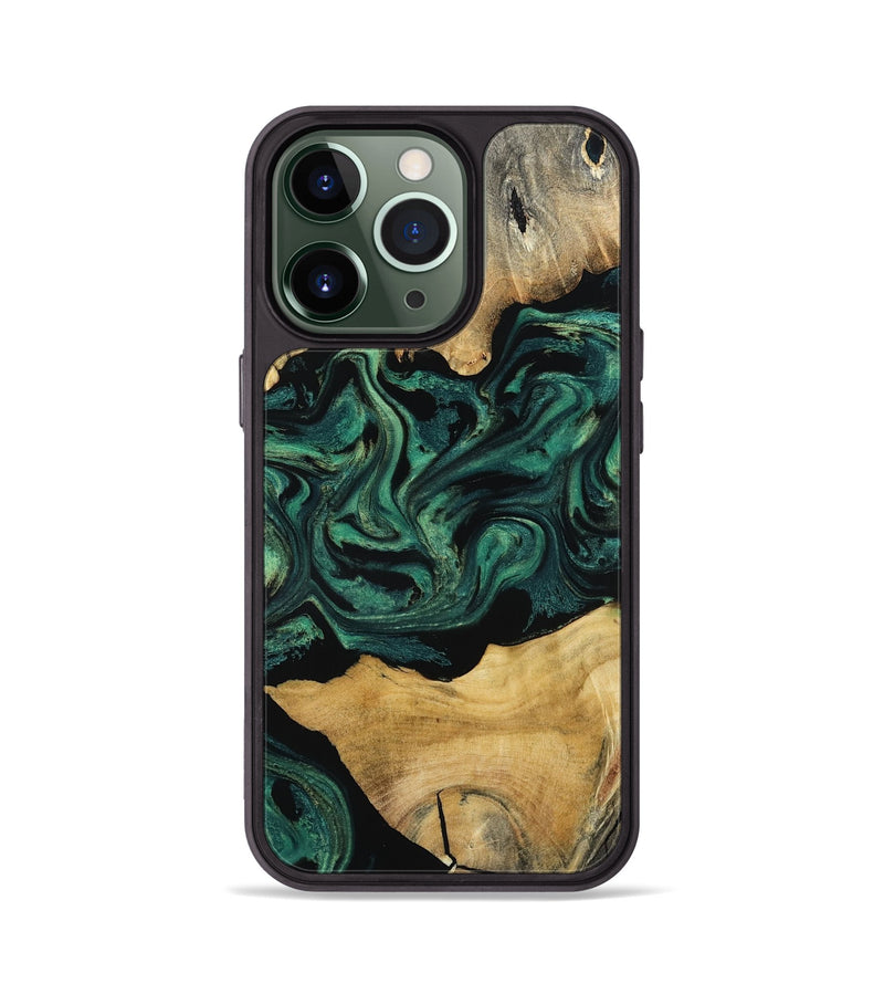 iPhone 13 Pro Wood Phone Case - Jammie (Green, 800668)