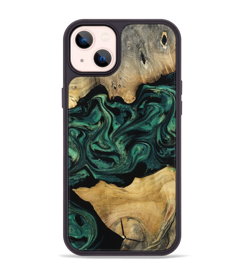 iPhone 14 Plus Wood Phone Case - Jammie (Green, 800668)