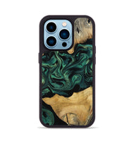 iPhone 14 Pro Wood Phone Case - Jammie (Green, 800668)