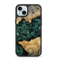 iPhone 15 Plus Wood Phone Case - Jammie (Green, 800668)