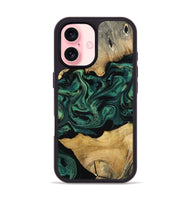 iPhone 16 Wood Phone Case - Jammie (Green, 800668)