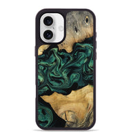 iPhone 16 Plus Wood Phone Case - Jammie (Green, 800668)