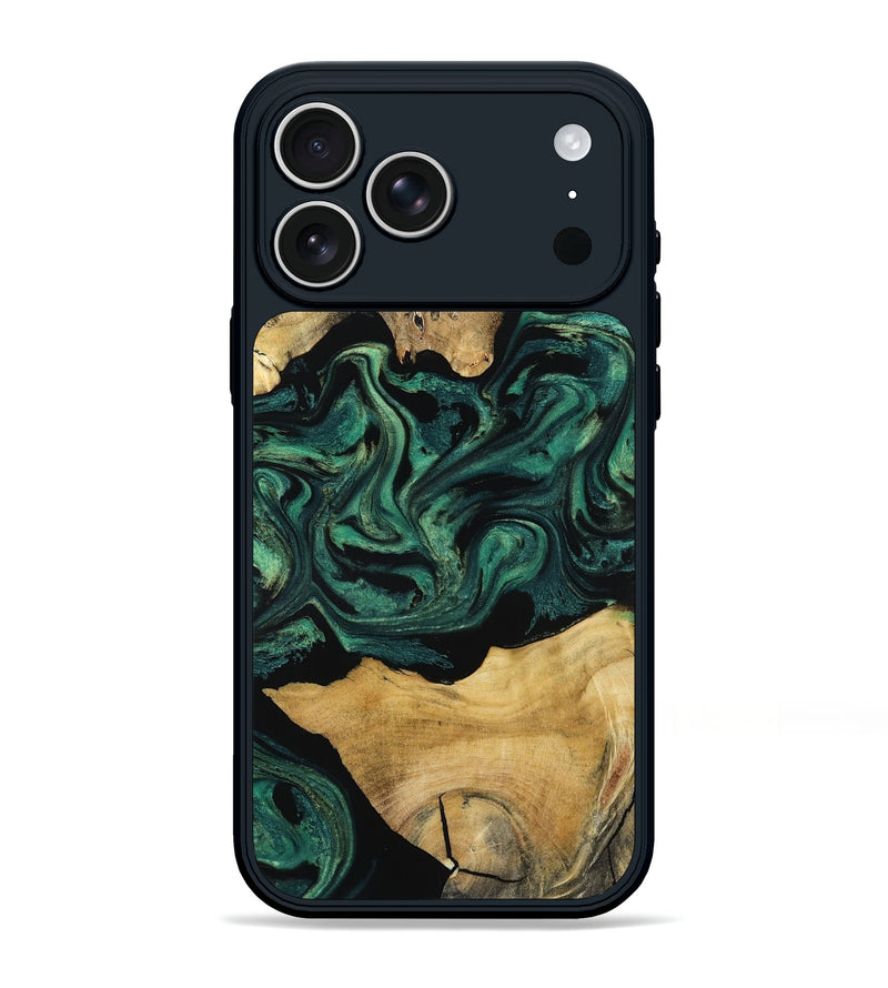 iPhone 17 Pro Max Wood Phone Case - Jammie (Green, 800668)