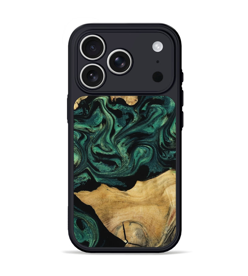 iPhone 17 Pro Wood Phone Case - Jammie (Green, 800668)