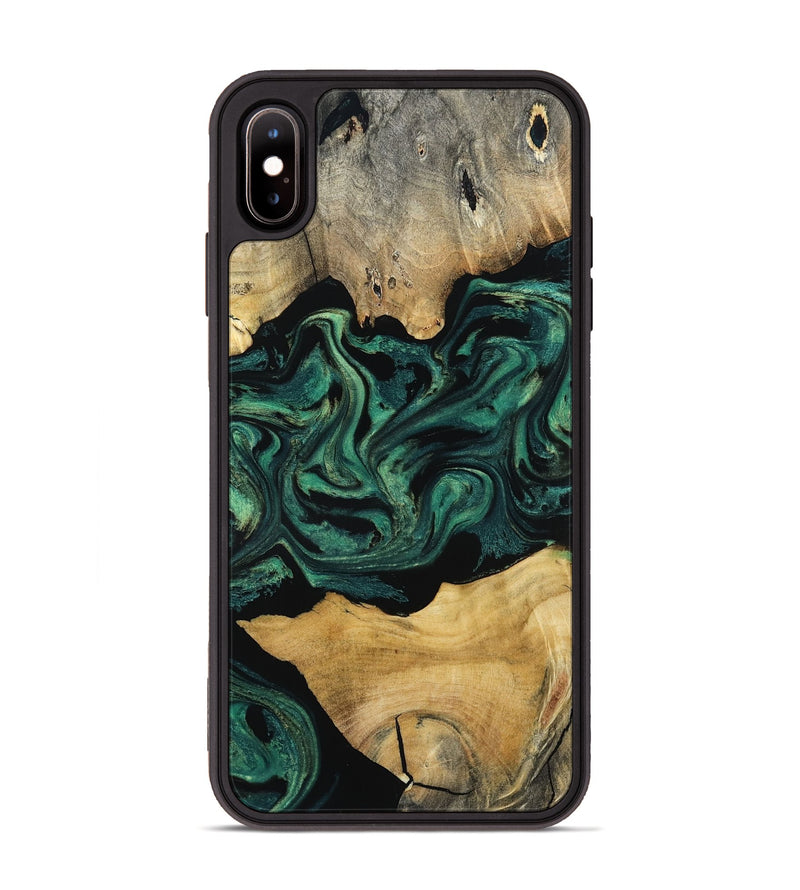 iPhone Xs Max Wood Phone Case - Jammie (Green, 800668)