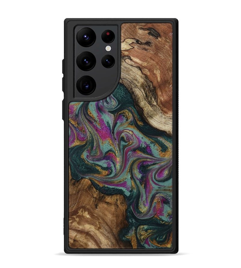 Galaxy S22 Ultra Wood Phone Case - Cori (Green, 800669)