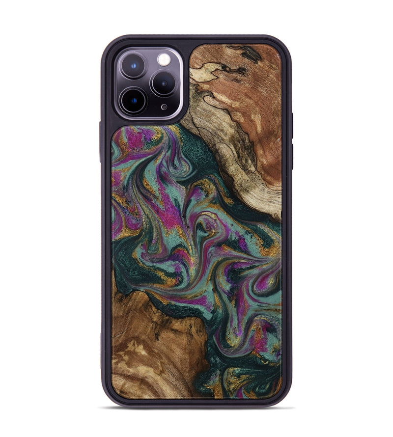 iPhone 11 Pro Max Wood Phone Case - Cori (Green, 800669)