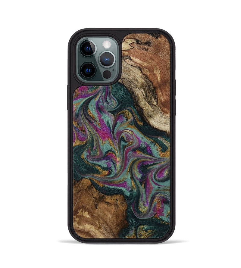 iPhone 12 Pro Wood Phone Case - Cori (Green, 800669)