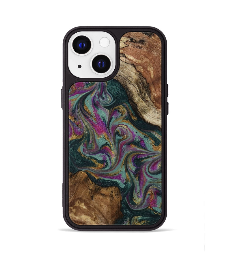 iPhone 13 Wood Phone Case - Cori (Green, 800669)