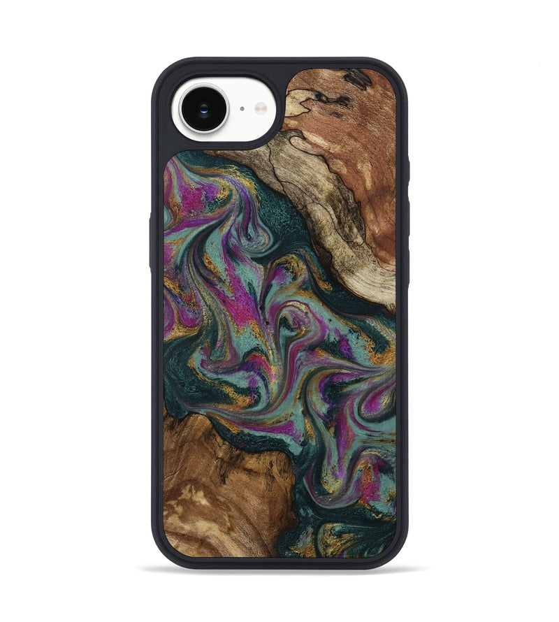 iPhone 16e Wood Phone Case - Cori (Green, 800669)