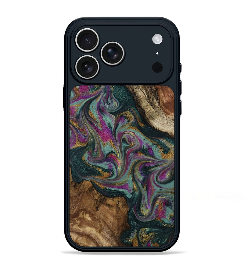 iPhone 17 Pro Max Wood Phone Case - Cori (Green, 800669)