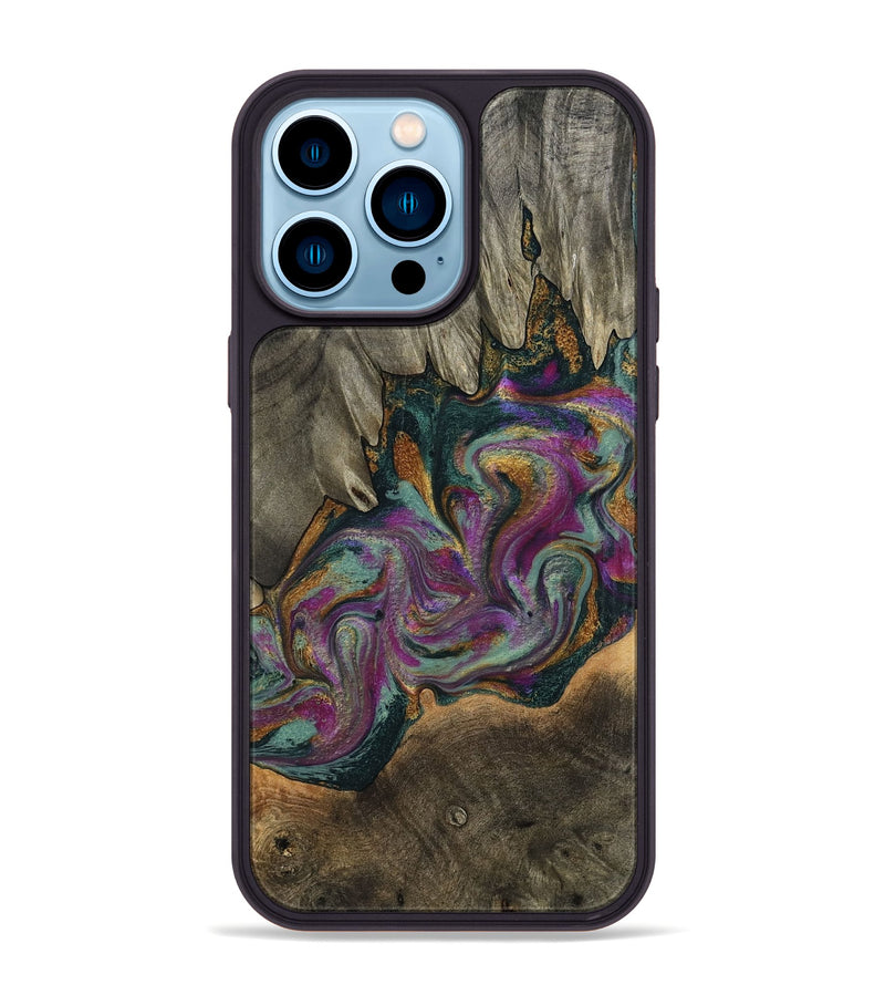 iPhone 14 Pro Max Wood Phone Case - Gerard (Green, 800670)