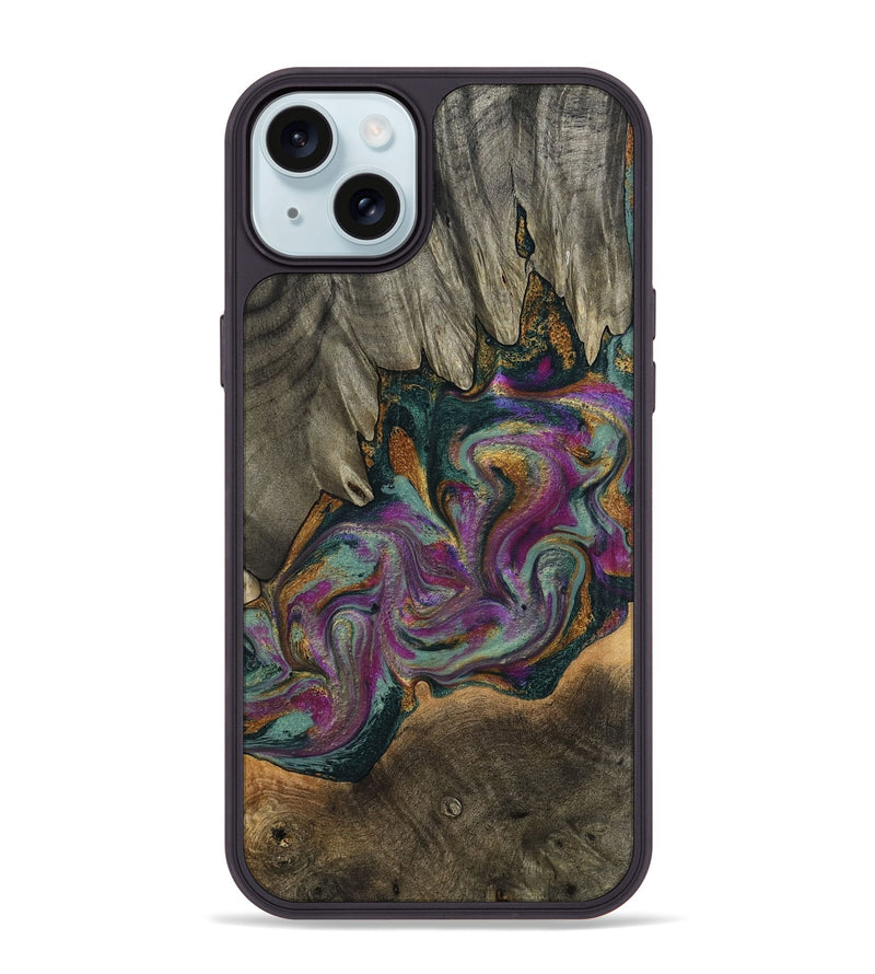iPhone 15 Plus Wood Phone Case - Gerard (Green, 800670)
