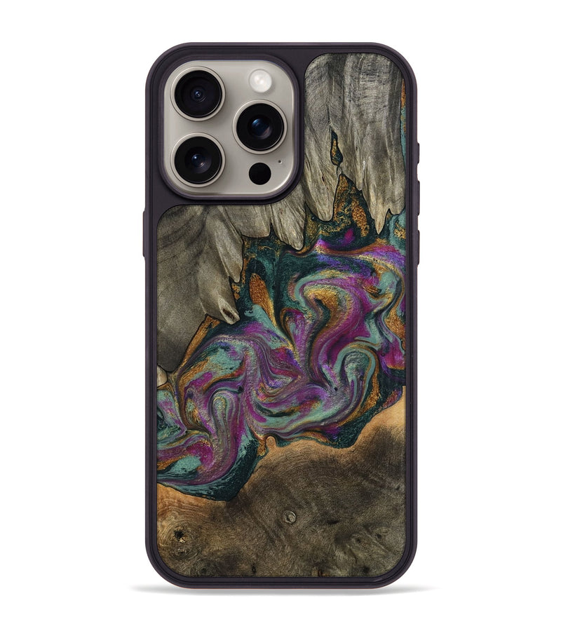 iPhone 15 Pro Max Wood Phone Case - Gerard (Green, 800670)