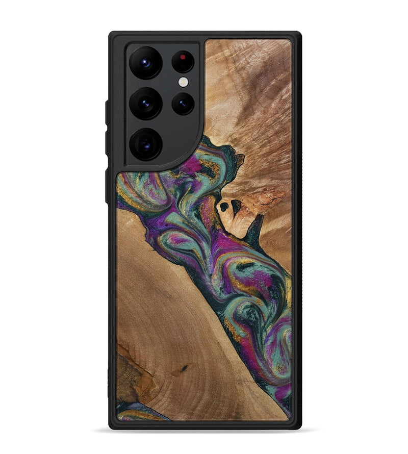 Galaxy S22 Ultra Wood Phone Case - Desirae (Green, 800671)