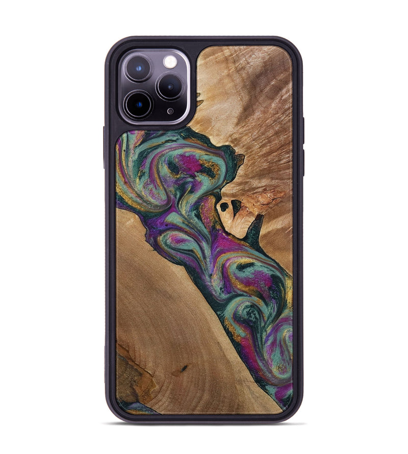 iPhone 11 Pro Max Wood Phone Case - Desirae (Green, 800671)